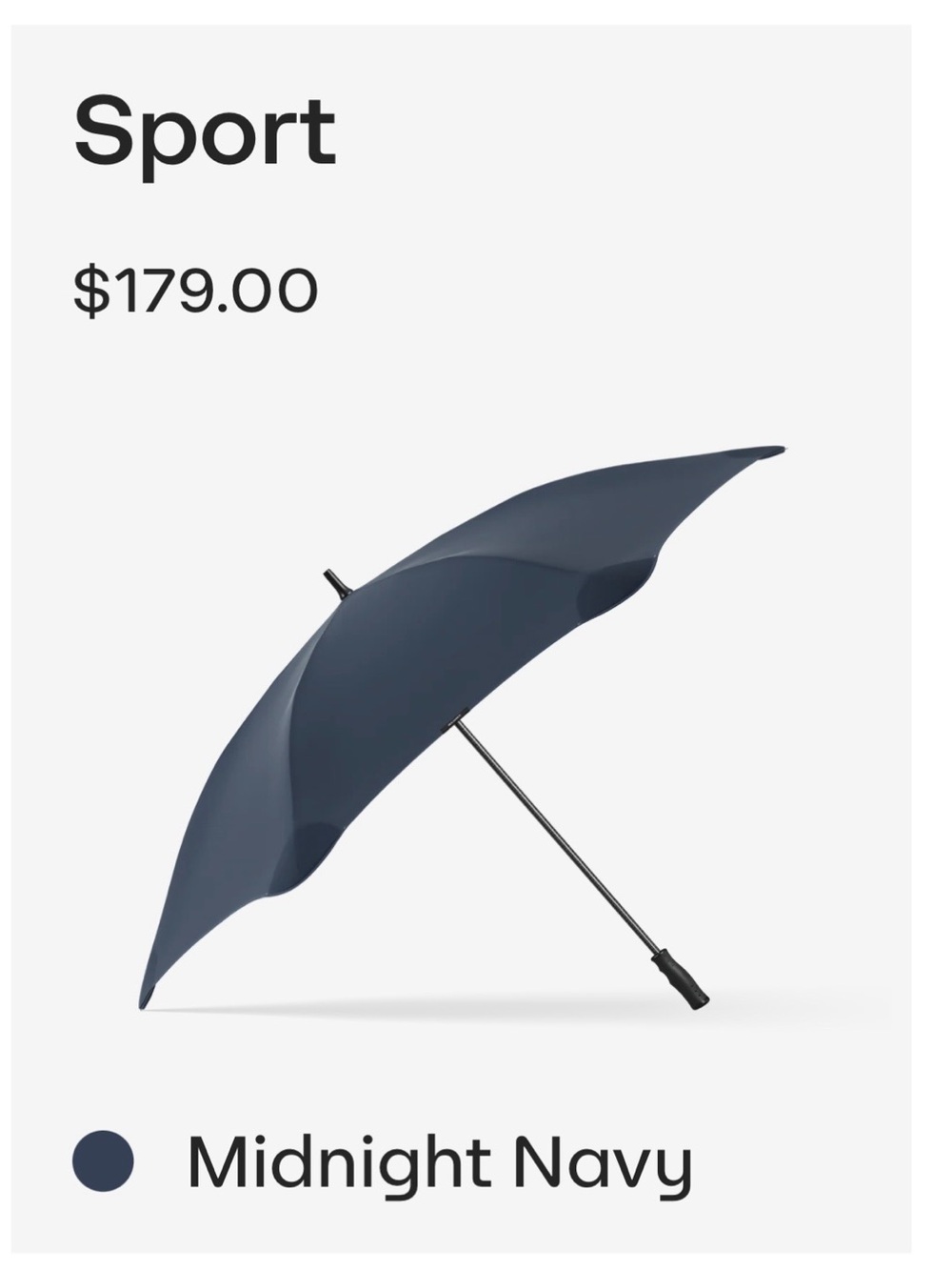 Blunt Sport Midnight Navy Umbrella